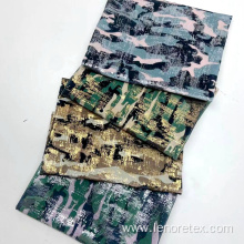 Polyester Stretch Knit Velvet Foiled Digital Print Fabric